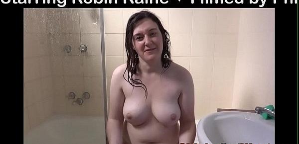  Showering fat australian slut